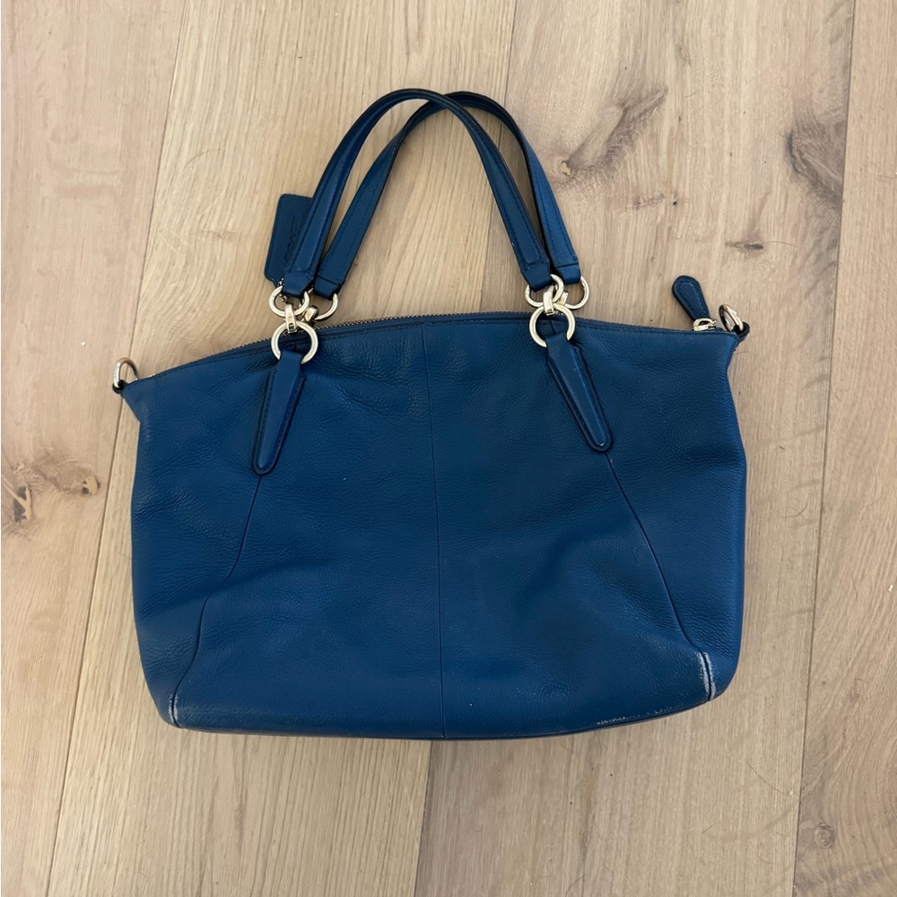 USED coach bag blue - Picture 2 of 9